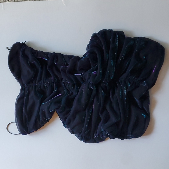 H&M Draped Rushed Iridescent Holographic Metallic Tube Fitted ⭐3+ Bundle 15%⭐️ - Picture 5 of 7